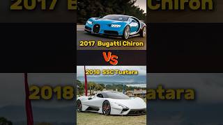 Bugatti Chiron vs SSC Tuatara bugatti ssc chiron [upl. by Dorry]