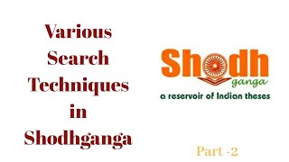 Shodhganga  Advanced Search Techniques QandAJunction Shodhganga Part2 [upl. by Curnin]