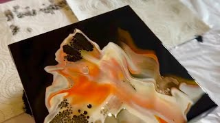 Did the GOLD or COPPER work Best Diptych Dutch Pour FUN Abstract Acrylic Pour Painting [upl. by Thorma]