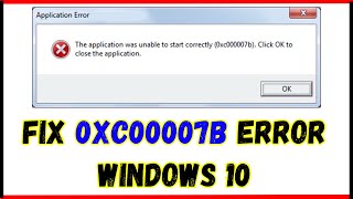 How to Fix Error oxc00007b  oxc00007b Fix Windows 10 [upl. by Ahsienet457]