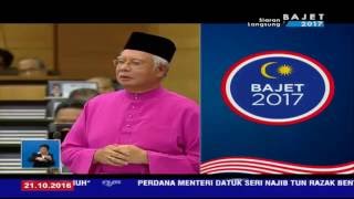 Najib Razak Ucapan Pembentangan BAJET 2017 di Parlimen [upl. by Lenoel]