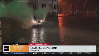 Plymouth avoids major damage from coastal flooding during storm [upl. by Niels]