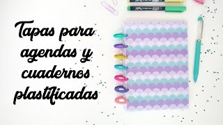 Cómo hacer tapas para agendas o cuadernos plastificadas encuadernación con anillas happy planner [upl. by Aralk]