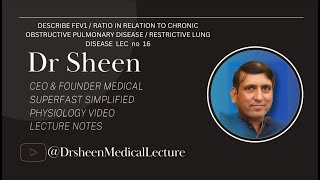 FEV1  RATIO IN RELATION TO CHRONIC OBSTRUCTIVE PULMONARY DISEASE  RESTRICTIVE LUNG DISEASE [upl. by Phelips]