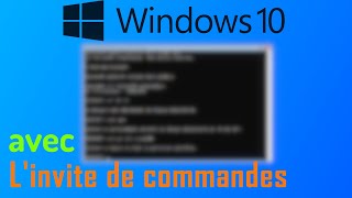 Installer Windows 10 avec linvite de commandes [upl. by Powell]