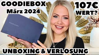 🤩 GOODIEBOX WELCOME BOX März 2024  Unboxing amp Verlosung [upl. by Isdnil183]