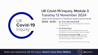 UK Covid 19 Inquiry  Module 3 Hearing  12 November 2024 AM [upl. by Llebanna]