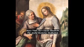 Mary Visits Elizabeth  The Joyful Mysteries🙏❤️👸 shortsviral viral [upl. by Barger]