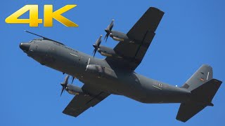 4K  German air force C130 Hercules first takeoff in Germany after ILA Berlin 2022 [upl. by Hills]