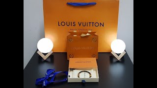 Unboxing Louis Vuitton Monogram Bracelet l Bracelet monogramme Louis Vuitton l Bracciale monogramma [upl. by Enyamert]