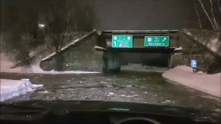 Snow Storm Rain And Ice Flash Flud Flash Freeze Moncton NB January 20 2019 [upl. by Avert]