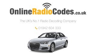 🚗 Audi A4 Radio Code Stereo PIN Unlock Codes Witihin Minutes [upl. by Ahseya433]