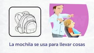 Cosas y asignaturas de la escuela Song to learn School subjects for kids in Spanish [upl. by Bollen]