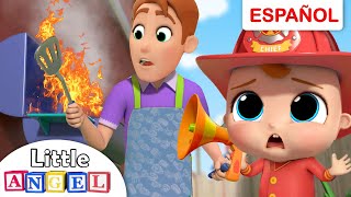 Bombero Bebé Juan al Rescate 🚒 Little Angel en Español  Canciones Infantiles [upl. by Katharyn641]