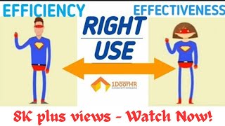 Efficiency vs Effectiveness with examples 1doorhr [upl. by Aeikan]