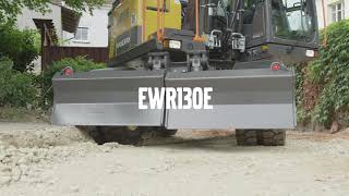 Feature video Wheeled Excavator EWR130E  Divided Blade [upl. by Retla852]