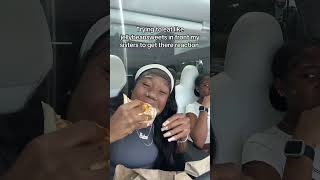 Vickey Cathey eats like a big back to get her sisters reaction 😱 shorts mukbang [upl. by Lussi62]