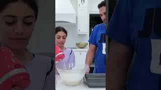 Heidi and Daddy Bake Cake Together  HZHtube Kids Fun shorts cake [upl. by Nylemaj]