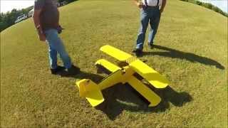 Andrews Aeromaster CRASH on Takeoff RC Airplane Biplane [upl. by Chuch791]