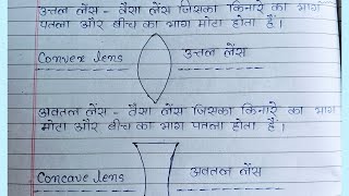 उत्तल लेंस और अवतल लेंस में अंतर। Difference between convex lens and concave lens [upl. by Adnilem]