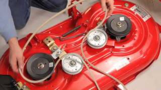 How to change the deck belt  TroyBilt riding lawn mower [upl. by Nikolai]