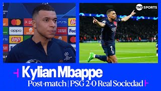 quotTHE JOB IS NOT DONEquot 💪  Kylian Mbappé  PSG 20 Real Sociedad  UEFA Champions League [upl. by Gnoht500]