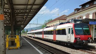 Cabride SoncebozSombeval  La ChauxdeFonds en cabine dune Domino RBDe 560 [upl. by Finzer]