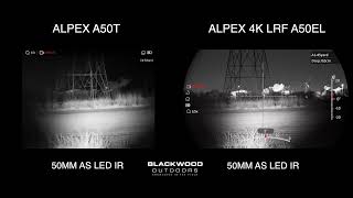 HikMicro Alpex A50T Vs A50EL 4K LRF  Zero IR and LED IR [upl. by Queen]