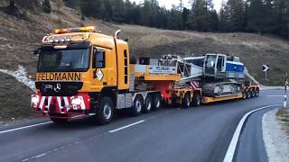 Feldmann Pneukran moving 102 t Sennebogen [upl. by Reiter]