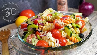 Ensalada Griega con Pasta  Saludable y fácil de hacer 😉 [upl. by Nameloc]