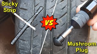 Tire Plug Strip Vs Mushroom Plug Puncture Repair Kits [upl. by Gilberta]