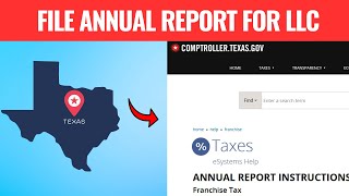 How To File Annual Report For LLC In Texas [upl. by Aened]