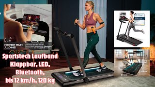 Sportstech Laufband – Klappbar LED Bluetooth bis 12 kmh 120 kg [upl. by Noerb682]