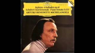 Brahms  Ballade op10 n4  Arthuro Benedetti Michelangeli [upl. by Ares347]