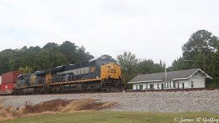 CSX L703 at Polkton with RFampP heritage leading [upl. by Henriette]