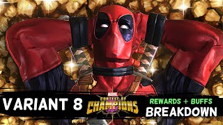 Variant 8 Details amp Rewards Revealed  Mercenary Champs Rarity Issue  Marvel Contest of Champions [upl. by Nodgnal]