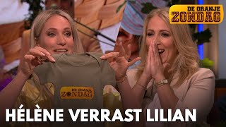 Hélène verrast zwangere Lilian Marijnissen met een De Oranjezondagrompertje  DE ORANJEZONDAG [upl. by Deevan]