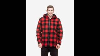 Swanndri Mens Hudson Wool Hoody  Red Black Check [upl. by Rehposirhc]