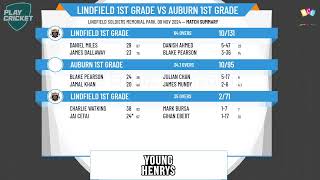 Lindfield 1st Grade v Auburn 1st Grade [upl. by Elylrac]