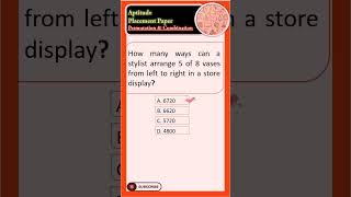 5  Permutation and Combination  Placement Paper Problems IT Placement  Aptitude  placement [upl. by Darraj753]