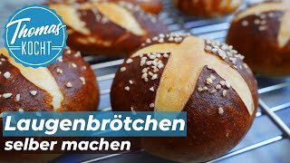 Laugenbrötchen selber machen  in weniger als 2 Stunden Thomas kocht [upl. by Yeliab]