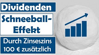 Der DividendenSchneeball wird größer und größer  ZinseszinsEffekt  Dividenden reinvestieren [upl. by Atinnod471]