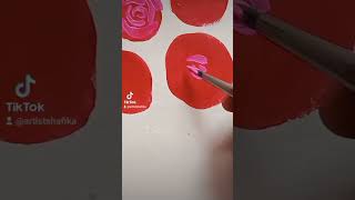 Easy Camellia flower drawing with acrylic paint 🎨🖌️💮🌸🏵️ [upl. by Sgninnej791]