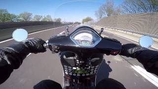 20150419 Vespa GTS 300 ie  Flyscreen Test in Graz 25 [upl. by Neenwahs]