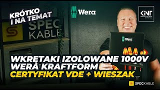 Wkrętaki izolowane dla elektryka WERA Kraftform 1000V z certyfikatem VDE i wieszakiem KINT46 [upl. by Aliuqahs]