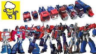 Different Optimus Prime Transformer robot truck toys ランスフォーマー 變形金剛 movie robots in disguise [upl. by Bathsheba]