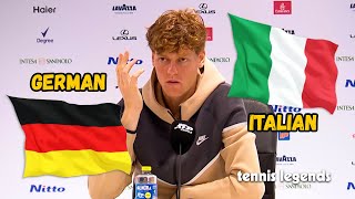 Jannik Sinner Speaks Italian amp German at Press Conference [upl. by Mitinger]