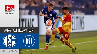 Quick Start At Schalke  FC Schalke 04  Karlsruher SC 12  All Goals  Matchday 7 – Bundesliga 2 [upl. by Liborio523]