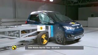 euroNCAP Crash test 2016  Aixam Crossover GTR  1 Star rating [upl. by Nivlem919]