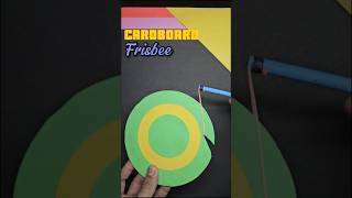 Cardboard Frisbee  how to make cardboard thrower  rubberband shooting toy [upl. by Nirot]